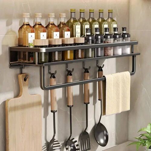 Kitchen Shelf Spice Storage Rack Wall-mounted Kitchen Spatul