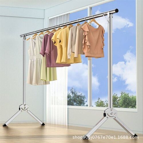 Stainless Steel Single Pole Clothes Drying Rack Floor-standi