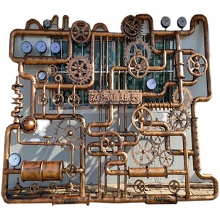 工业风创意怀旧墙面墙壁金属齿轮蒸汽壁饰壁挂墙饰复古铁艺装 饰品