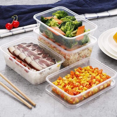 1000 packing box disposable rectangular lunch box plastic