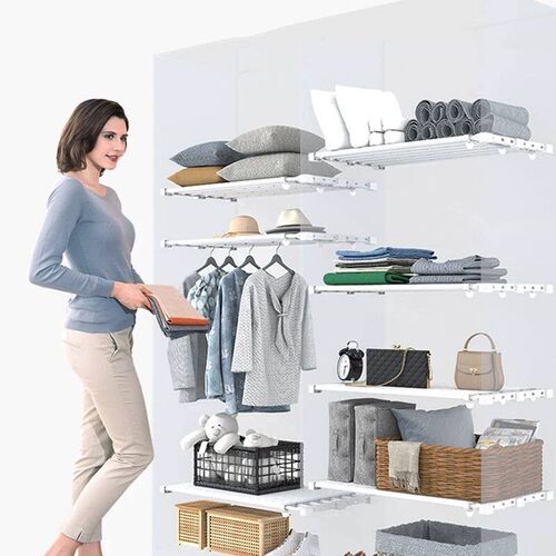Adjustable Closet Organizer Storage Shelf Wall Mounted Kitch