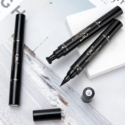 Waterproof Eyeliner Pen with Eye Makeup Stamp Double-Ended L