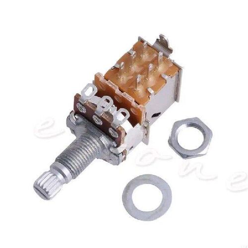 11UE B500K Potentiometer Push Pull Splined DPDT Pot