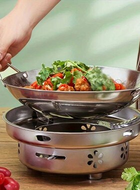 1pc 29cm/11inch stainless steel honeycomb skillet non-stick