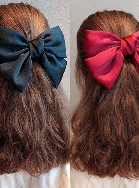VKME Fashion Big Bow Hairpin Cute Red Barrette Pink Hair Cli