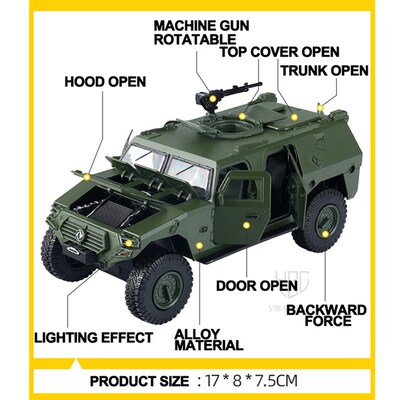 1/32 Chinese Dongfeng Warrior Armored Vehicle Alloy Model Me
