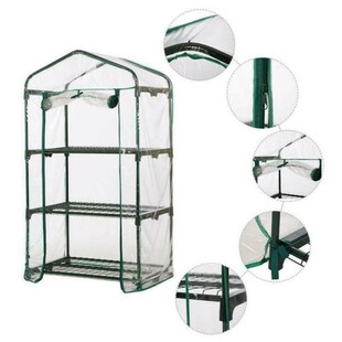 Home Courtyard Greenhouse PVC Cover Small Outdoor Garden Tra