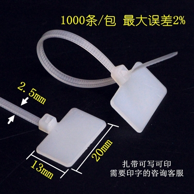 3*100mm自锁式尼龙外标签吊牌扎带固定卡扣 一拉得线束捆绑勒死狗