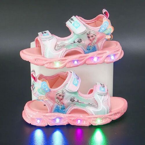 Girls Elsa Sandals Led Lights Summer Soft Sole Non slip Chi