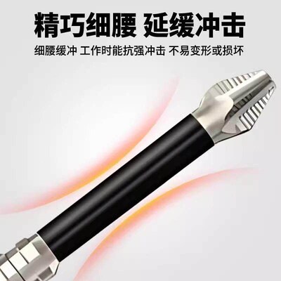 Impact-resistant, anti-slip cross-head screwdriver bits with