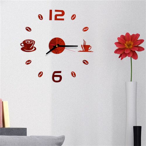 Cafe Diy Large Wall Clock Frameless Giant Wall Clock Modern