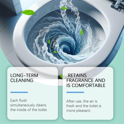 JUE FISH Toilet Cleaner - Drop-in Tank Automatic Foam Releas