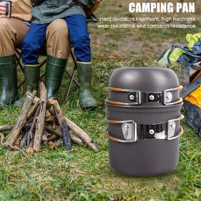 Practical Picnic Cooking Pot Kits Foldable Multifunctional