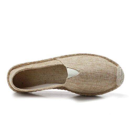 Women Sewing Flax Shoes Slip on Loafers Casual Shoes Man Esp
