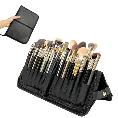Women Foldable Makeup Brush Bag Organizer Female Travel Cosm
