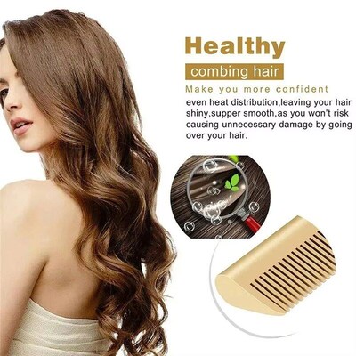 Pink Hot Comb Electric Hot Comb Heating Pressing Hair Straig
