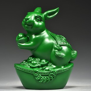 绿色木头十二生肖摆件全实木质鼠牛虎兔龙蛇马羊猴鸡狗猪吉祥物