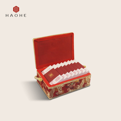 彩礼钱盒子订婚礼金盒提亲定亲聘礼盒丝绸彩礼盒万元红包结婚用品