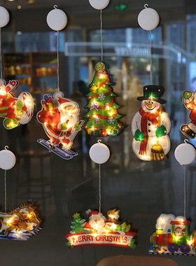 LED suction cup window hanging light Christmas decoration sh
