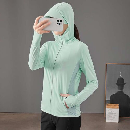 Ice Silk Sun Protection Clothing Womens Summer High Elastic
