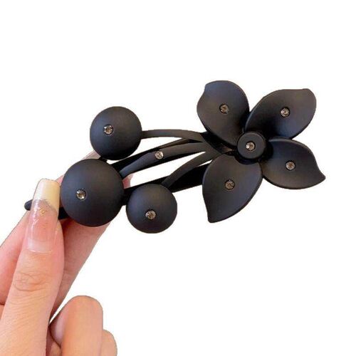 New stylish floral hair clip for women, large duckbill clamp