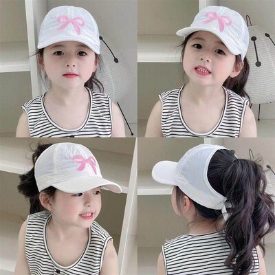 Childrens Summer Thin Quick-Dry Visor Cap Semi-Hollow Top H