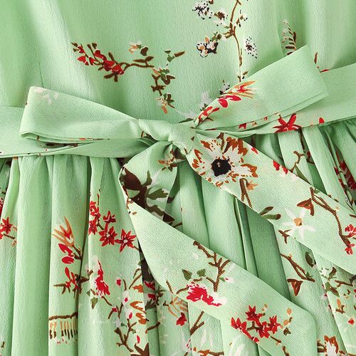 Kids Floral Print Dress for Girls 2023 New Summer Child O Ne
