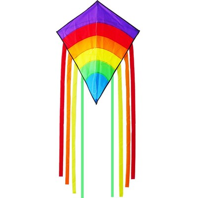 YongJian Colorful Rainbow Kite Long Tail Diamond kite for Be