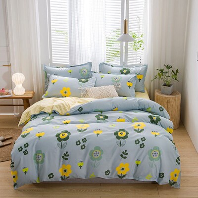 Skin-friendly Home Textile Simple Bedding Four-piece Bed She