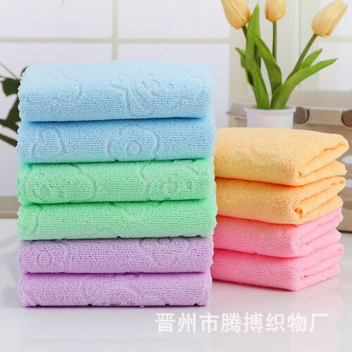 Towel Foot 3 lorful Embossed Towel Fine Fiber Bath Towel Gif