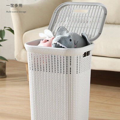 Large plastic bathroom laundry basket toy laundry basket