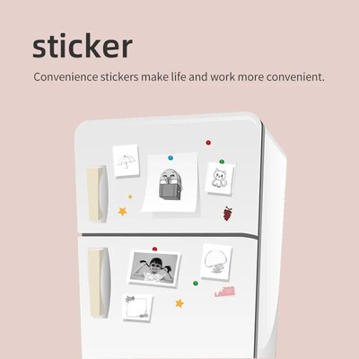 Mini Sticker Printer, Inkless Thermal Printer with Rolls The