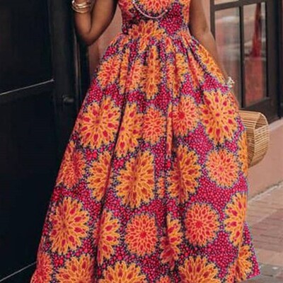 VONDA Summer Sleeveless Sundress Bohemian Women Maxi