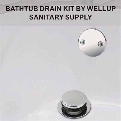 Chrome Tip Toe Bathtub Tub Drain Conversion Kit Assembly,