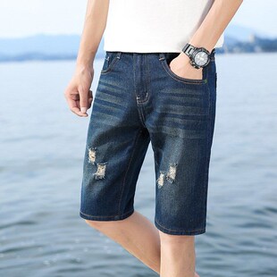Shorts for MidPants Thin Str 5Point Denim Relaxed Summer Men