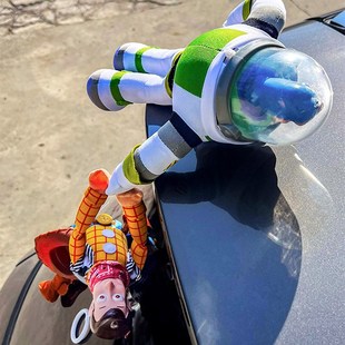 巴斯光年救胡迪汽车尾部挂件公仔玩偶搞笑总动员车顶外装饰品