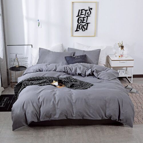 E-commerce Bedding Solid lor Sanding Three-piece Set Plain l