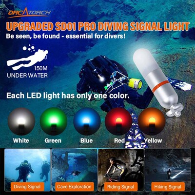 ORCATORCH SD01 PRO Powerful Dive Beacon Underwater Lantern S