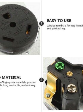 Flush Mounting Receptacle Grounding Rv Outlet 30 Amp Plug