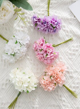 18PCS Artificial Flowers Bouquet Stamen Wedding Party Christ