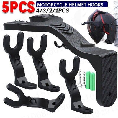 5-1PCS Motorcycle Helmet Hook Racks Multipurpose Hook