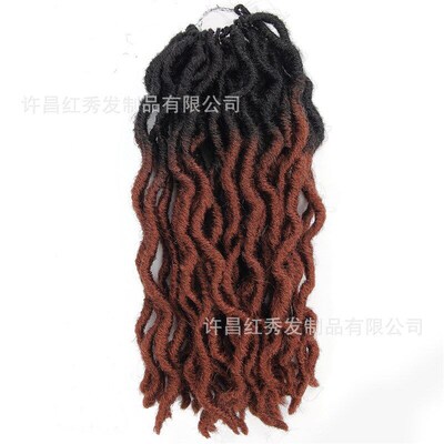 14 Inch Curly Faux Locs 18 Strands High Temp Wire Crochet Ha