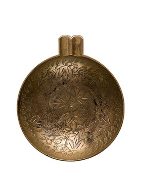 9.7 精 欧美B组复古 黄铜烟灰缸 旧物vintge摆件西洋古董软装