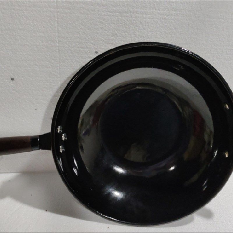 32厘米搪瓷炒锅黑色无盖搪瓷锅不粘贴锅大号炒锅