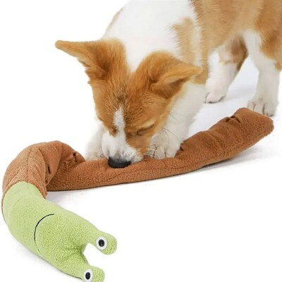 Dog Plush Squeak Toy Pet Sniffing Snails Toys Chewing Bite R