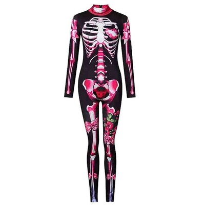 Kids Halloween Scary Skeleton Cosplay Rose Sexy Devil Vampir