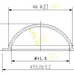 海康大华半球摄像头罩 1.8寸球罩鱼眼广角型 光学球罩 防爆罩