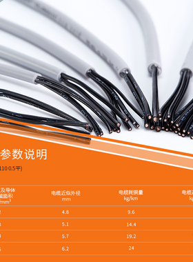 缆普LPP铜电缆CLSSIC 110电线足米国标 2/3//5X0.5平方护线