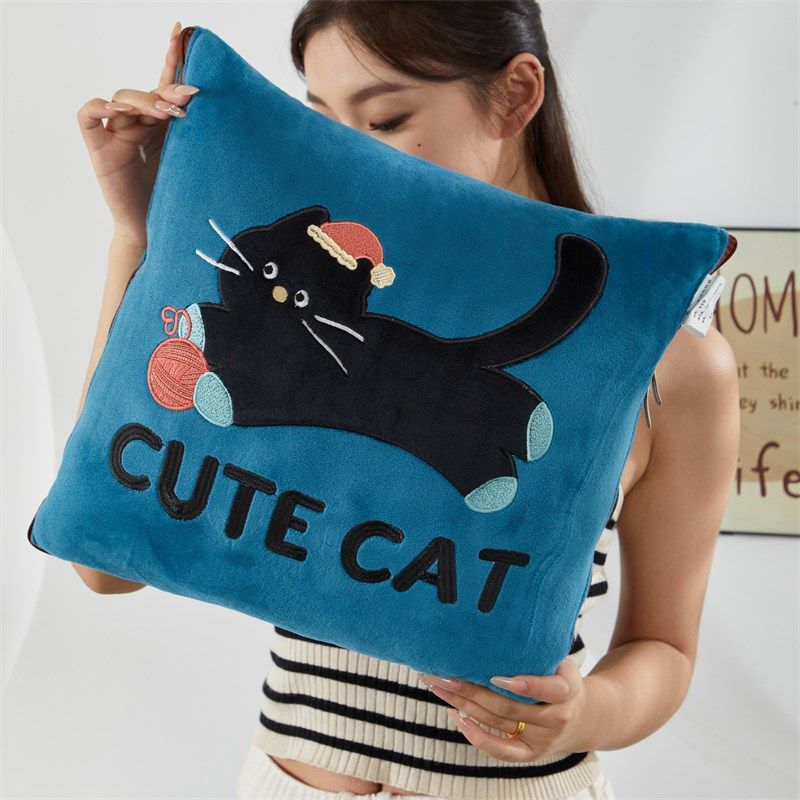 面宝宝绒加厚多功能抱枕被靠垫二合一折叠汽车载沙发午休冬被,居家布艺,抱枕被,淘宝优惠券,粉丝福利购,淘宝优惠卷