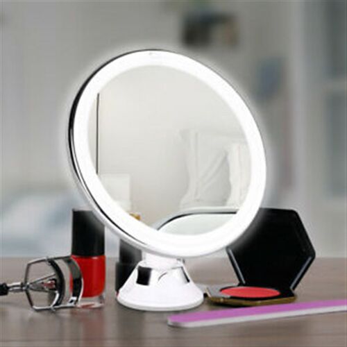 Makeup Mirror With 10X LED Suction Cup Shower Shave Cosmetic